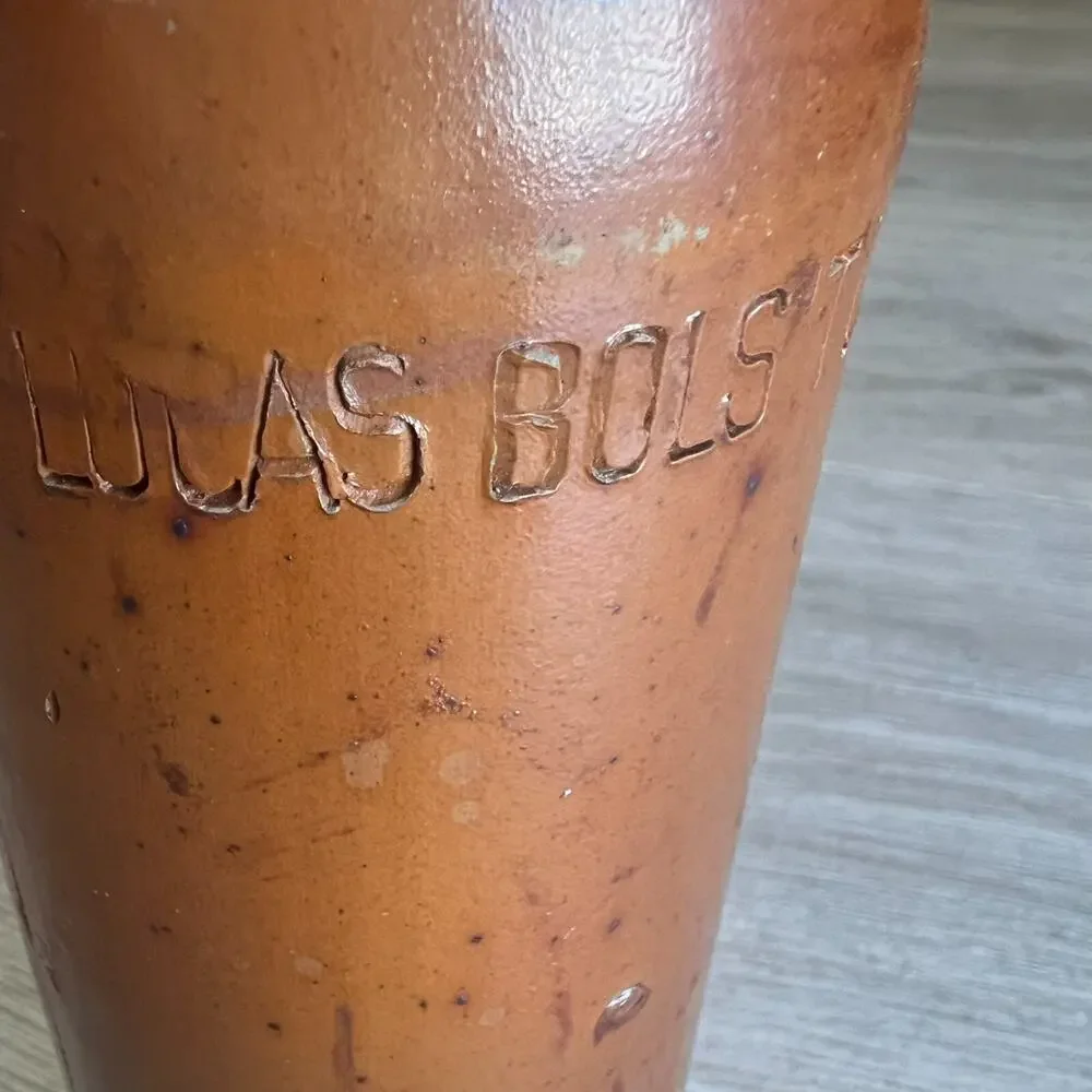 Vintage Erven Lucas Bols Amsterdam 1 Liter Stoneware Bottle Crock Heavyweight